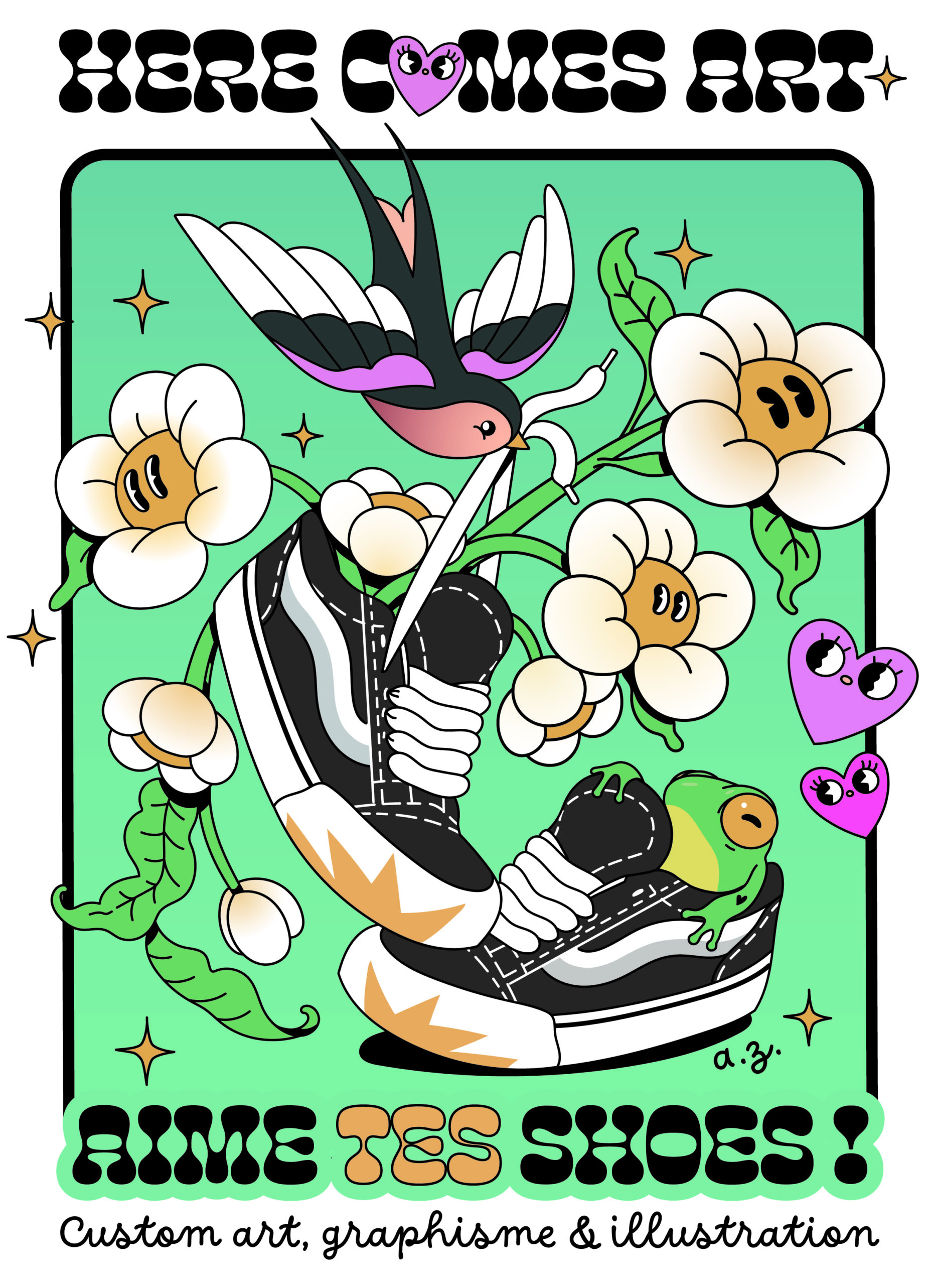 Illustration groovy rétro by AZ